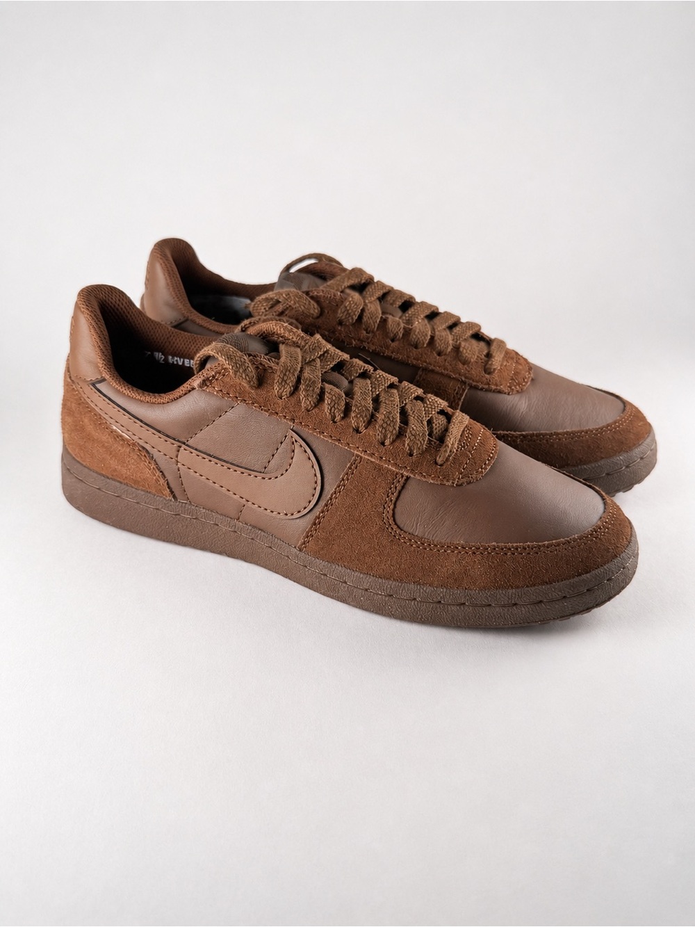Size 7.5M/9W- Nike Field General Cacao Wow Suede & Leather Low-Top Sneakers